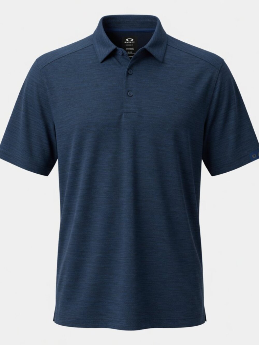 Oakley Mens Sz 2XL Polo Shirt Blue SpacevDyed Performance Golf Tennis Moisture W